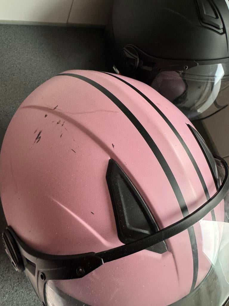 Helm, Fietsen en Brommers, Brommerhelmen, Ophalen, Zo goed als nieuw