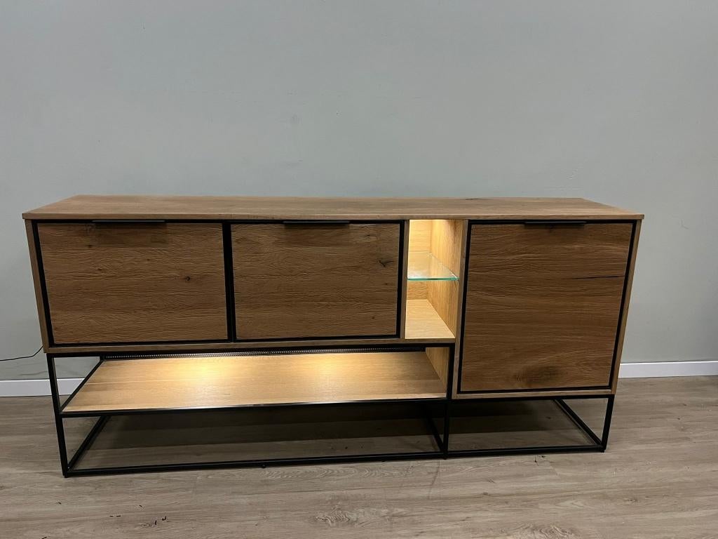 Henders en Hazel City dressoir 190 cm Eiken hout, Nieuw, Ophalen of Verzenden, Minder dan 100 cm, Industrieel