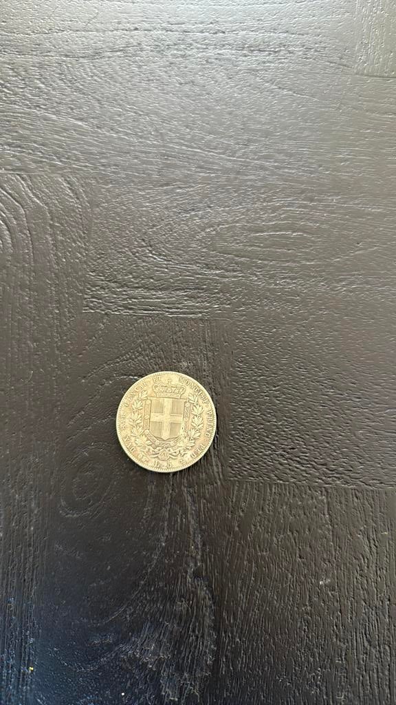 zilveren Italiaanse 5 Lire, Ophalen of Verzenden, Italië