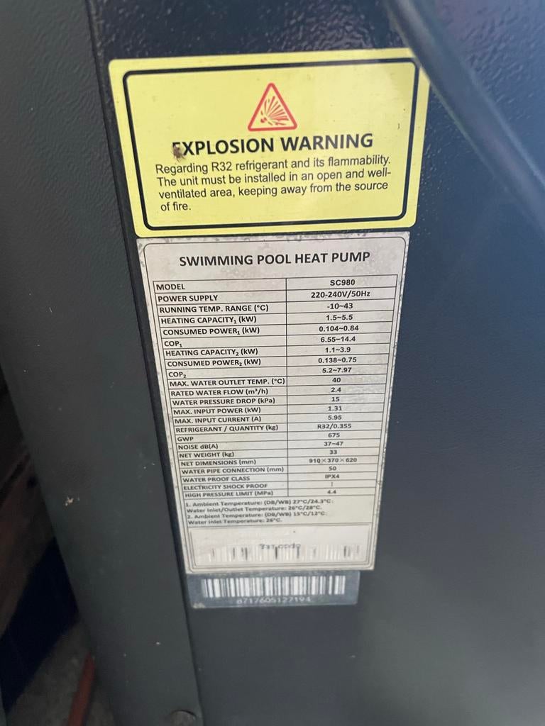 Full inverter 5,5 kw zwembad warmtepomp, Ophalen of Verzenden