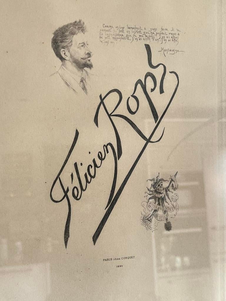 PRENT KUNSTENAAR FELCIEN ROPS, Ophalen, Voor 1940, Gebruikt