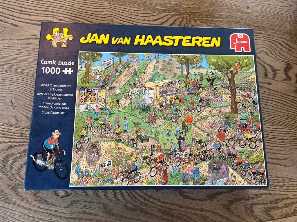Jan van Haasteren- wereldkampioenschappen veldrijden, Ophalen of Verzenden, 500 t/m 1500 stukjes, Zo goed als nieuw, Legpuzzel