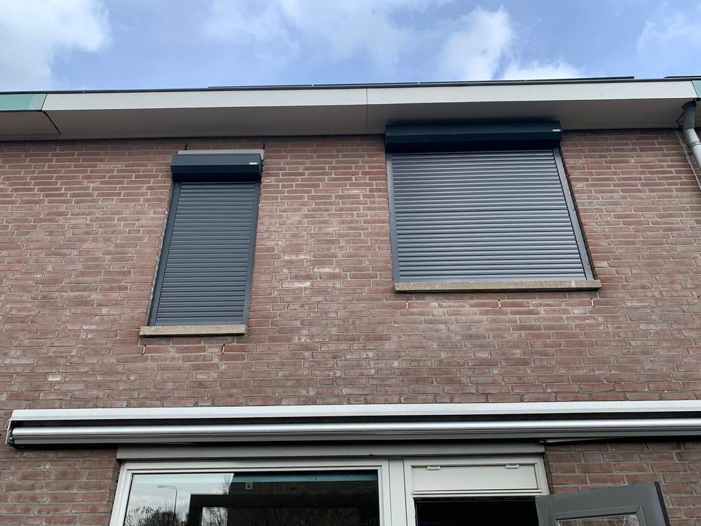 Antraciet rolluiken, Ophalen, Gebruikt, 100 tot 150 cm, Grijs