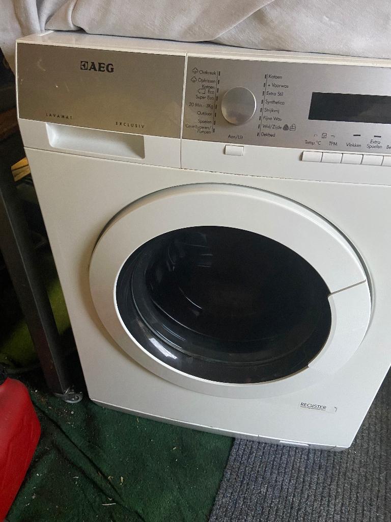 Aeg wasmachine, Ophalen, 1200 tot 1600 toeren, Gebruikt, 8 tot 10 kg