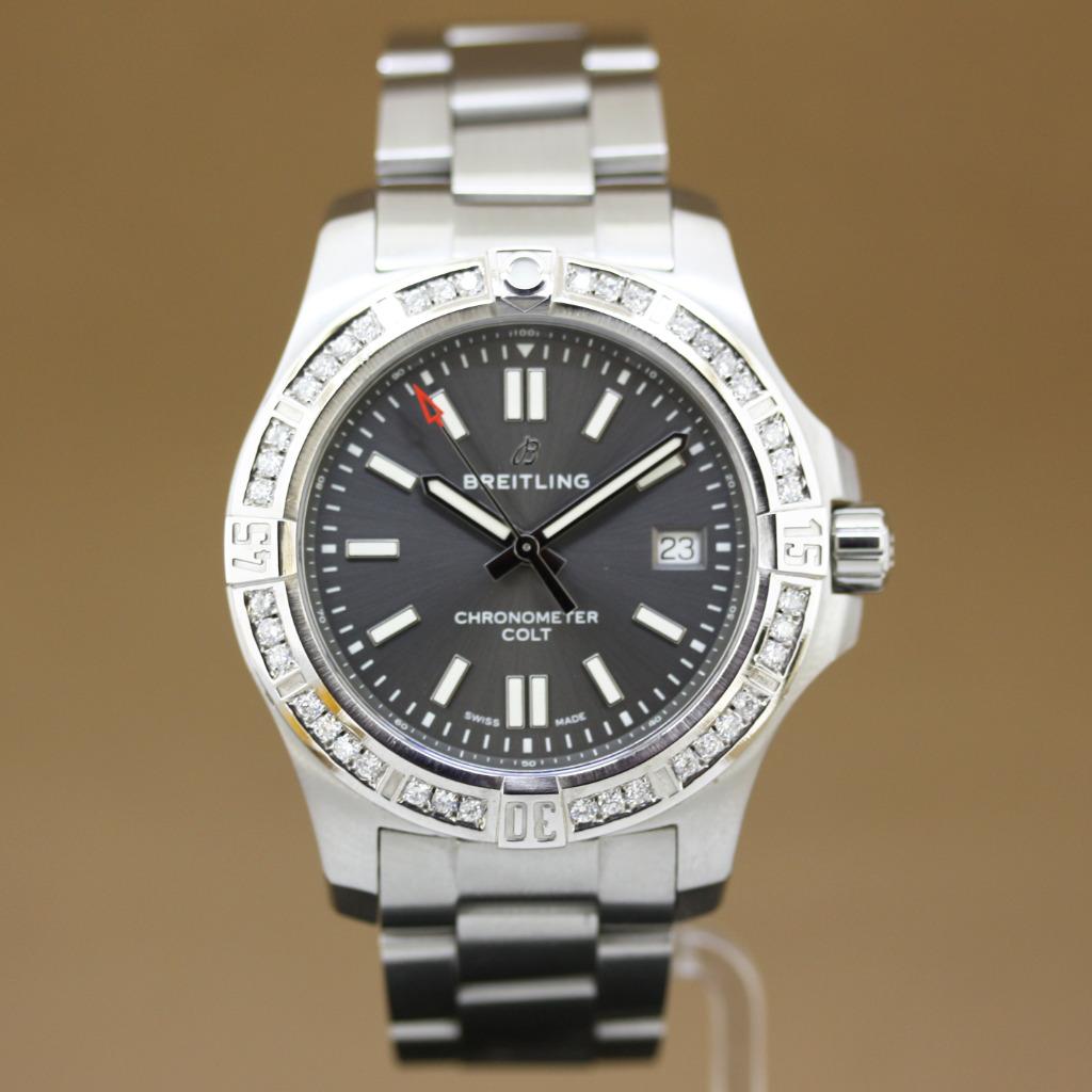 Breitling Chronomat Colt 41 Diamant, Staal, Breitling, Polshorloge, Overige materialen