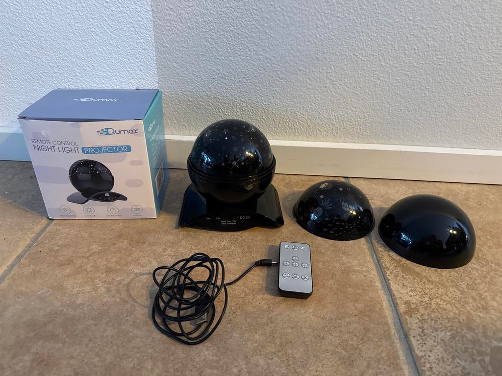 Qumax sterren projector - zwart, Ophalen of Verzenden, Gebruikt, Licht