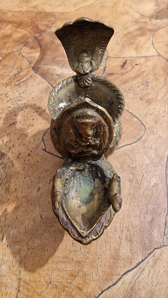 Newari Nepal Bronze Sukunda Vishnu Ganesh Olielamp, Antiek en Kunst, Ophalen of Verzenden