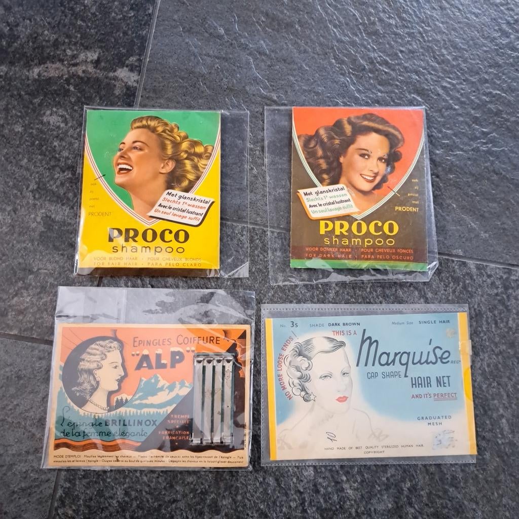Vintage haarverzorgingsproducten en haarspelden, Verzamelen, Ophalen of Verzenden, Gebruikt