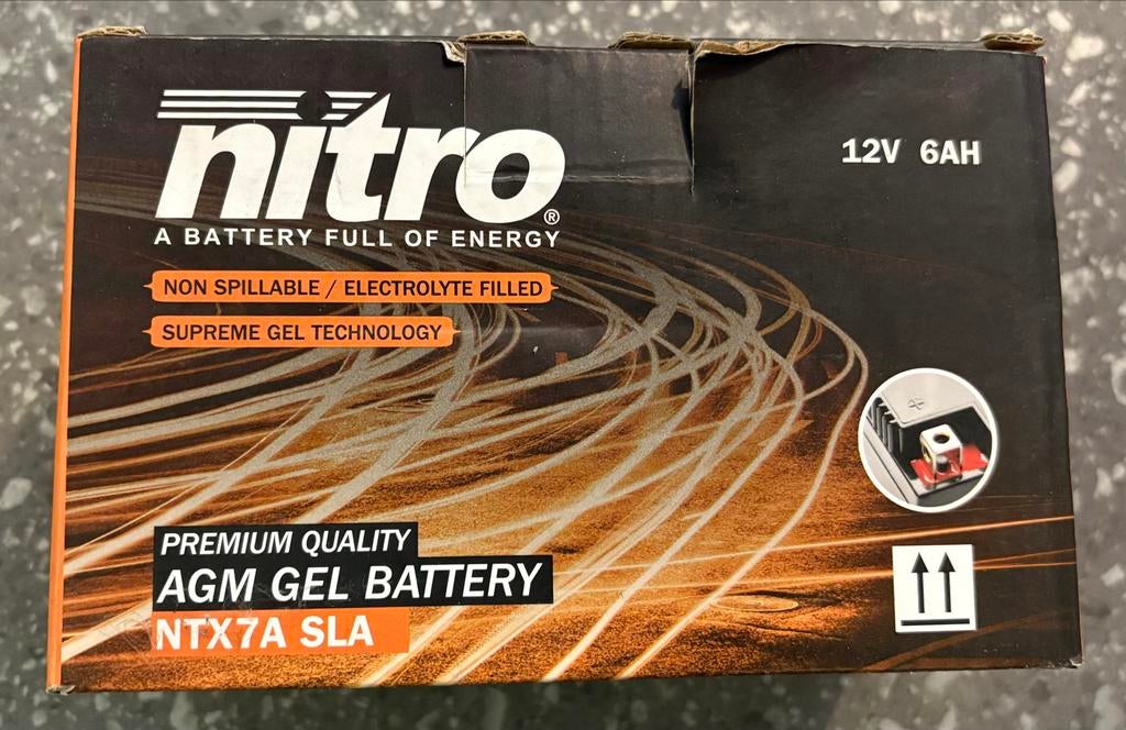 Nieuweschans Nitro NTX7A 12V 6Ah AGM Gel Accu -Nieuw in doos, Ophalen of Verzenden, Nieuw, Honda