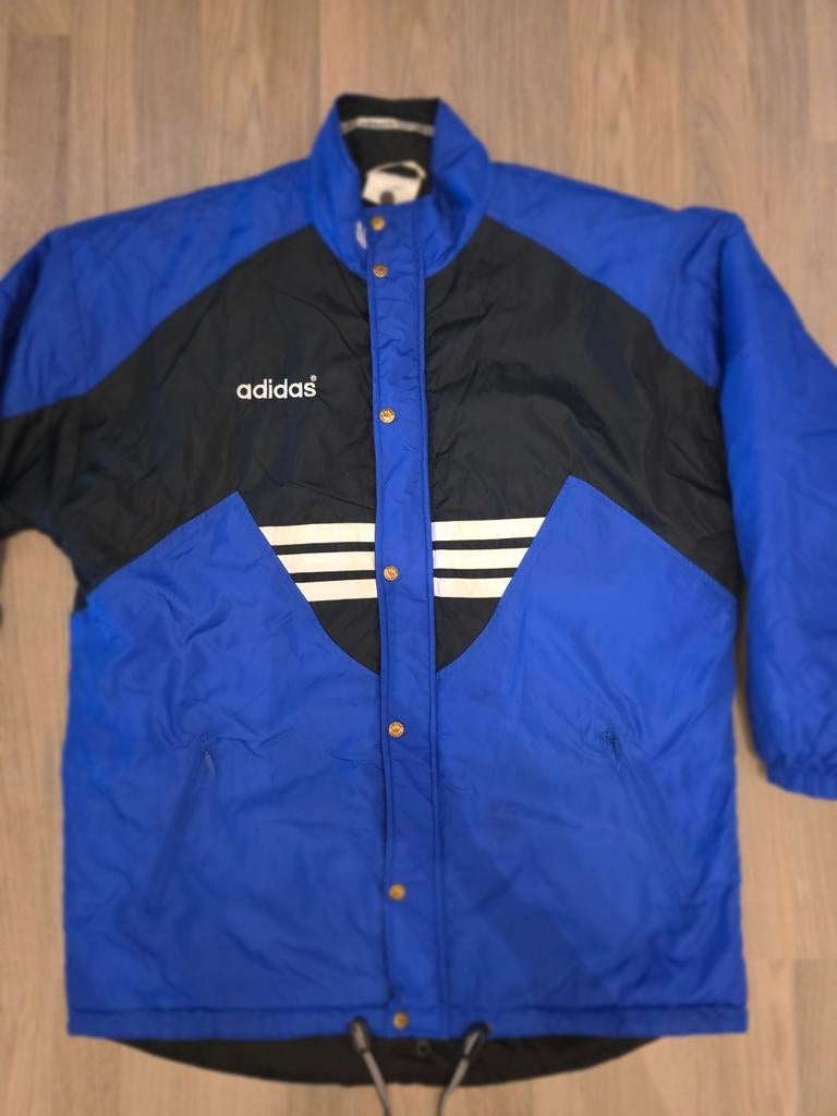 Vintage Adidas jas uit 1994 - Zeldzaam! Maat D7 L/XL, Maat 52/54 (L), Blauw, Ophalen of Verzenden, Adidas
