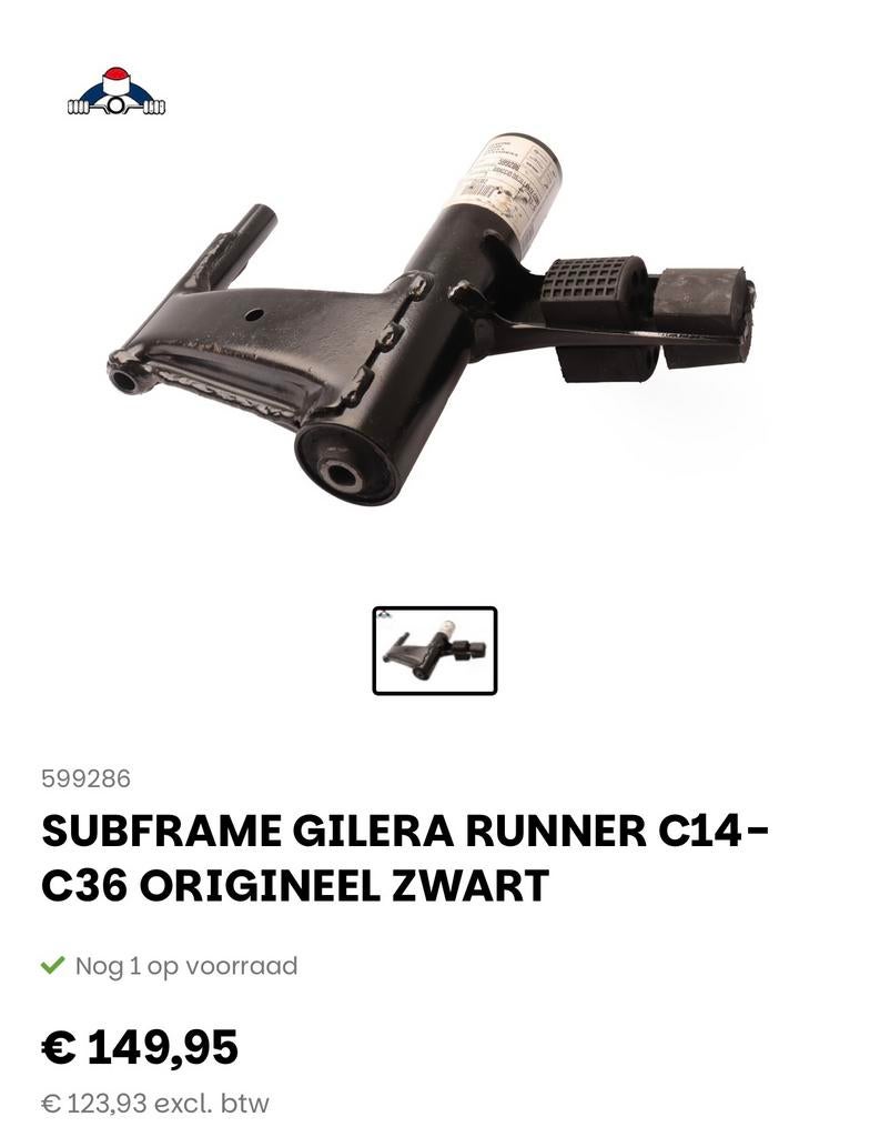 Runner subframe orgineel goede staat!, Ophalen of Verzenden, Zo goed als nieuw