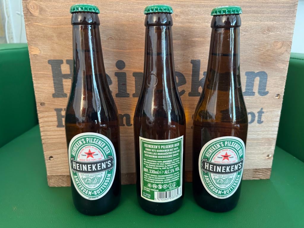 DEN HAAG, ZELDZAME NOSTALGISCHE HOUTEN HEINEKEN KRAT., Ophalen, Nieuw, Overige typen, Heineken