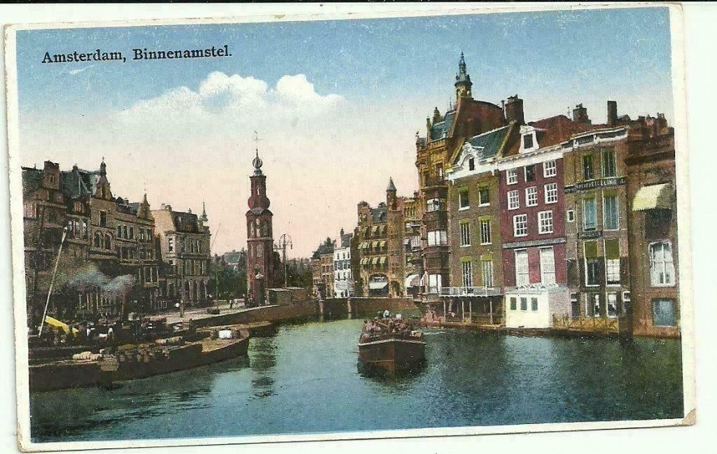 AK Amsterdam - Binnenamstel, Ophalen of Verzenden, 1940 tot 1960, Noord-Holland