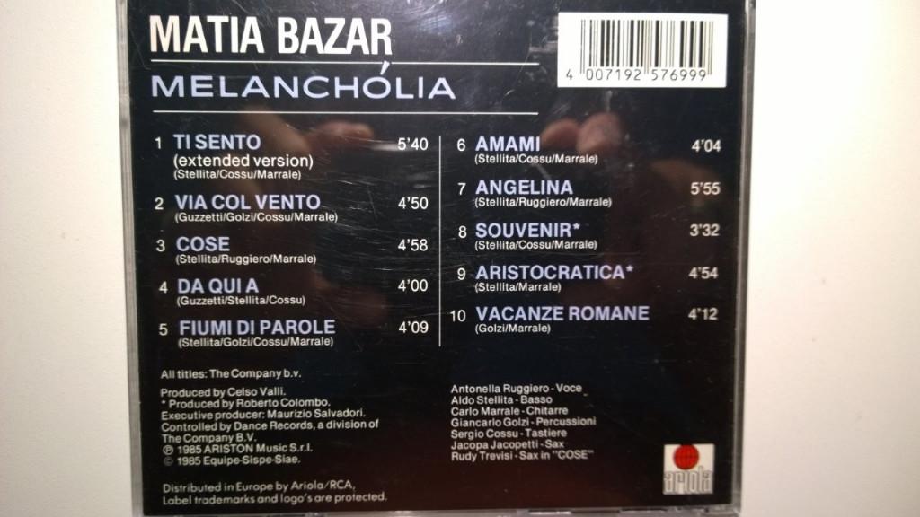 Matia Bazar - Melanchólia, Ophalen of Verzenden, Zo goed als nieuw