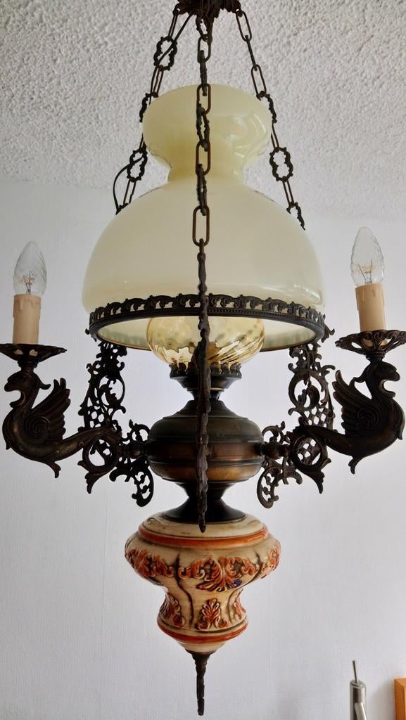 'Antiek' hanglamp uit Oma's tijd, Antiek en Kunst, Ophalen