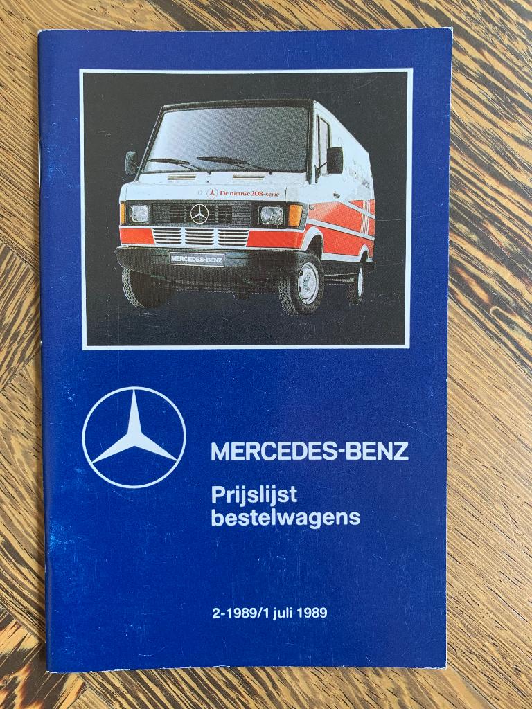 Prijslijst Mercedes-Benz bestelwagens 1989, Zo goed als nieuw, Mercedes-Benz, Mercedes, Ophalen of Verzenden