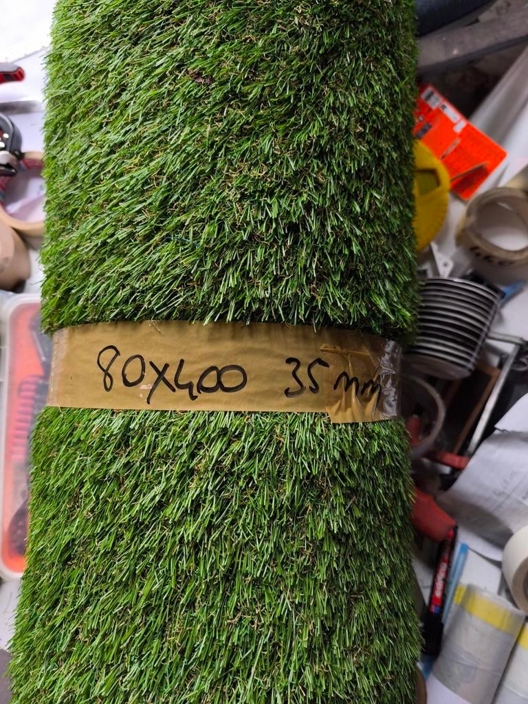 Kunstgras nieuw 80x400cm, 35 mm hoog, Tuin en Terras, Gras en Kunstgras, Ophalen, Nieuw, Minder dan 10 m², Kunstgras