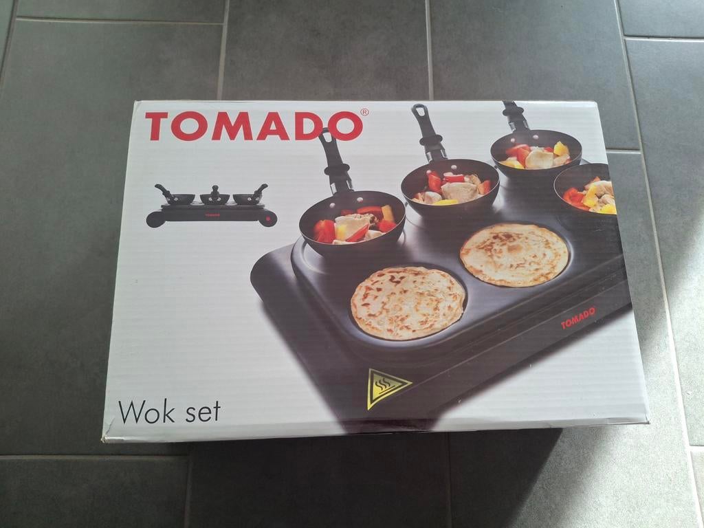 Tomado wokset, nieuw!, Witgoed en Apparatuur, Gourmetstellen, Nieuw, 4 t/m 7 personen, Ophalen