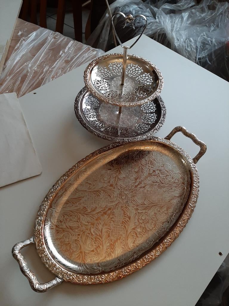 Dienblad en etagère, Ophalen of Verzenden, Gebruikt, Hout