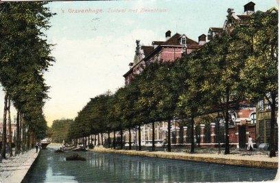 's-GRAVENHAGE,- Zuidwal met Ziekenhuis.  18-01, Ophalen of Verzenden, Voor 1920, Gelopen, Zuid-Holland