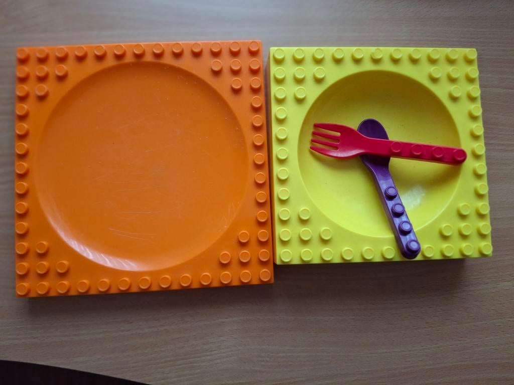 Lego Bord en Kom Set met bestekje, Ophalen of Verzenden, Gebruikt