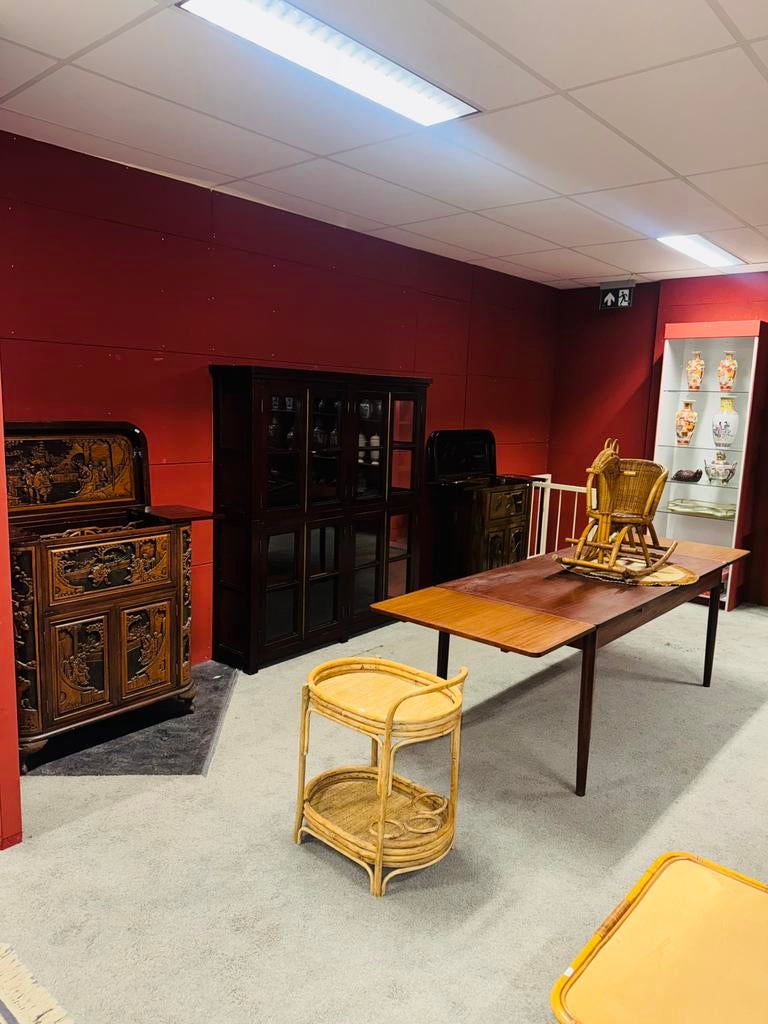 Engelse vitrinekast bibliotheekkast boekenkast, Ophalen, A, A, A