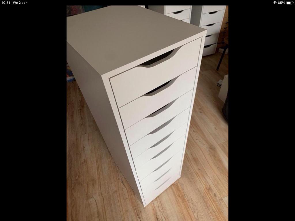 Ladekast ikea Alex model veel lades wit. Afhalen zuidhorn, Huis en Inrichting, Ophalen, Minder dan 50 cm, 5 laden of meer, Zo goed als nieuw