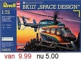 Revell 1:72 Eurocopter BK117 4833 modelbouw helikopter, 1:72 tot 1:144, Nieuw, Ophalen of Verzenden, Revell