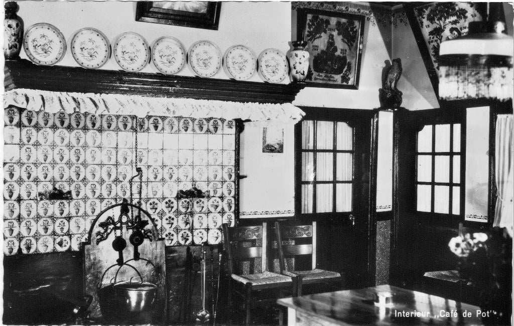 Markelo – Interieur Café de Pot., Ophalen of Verzenden, 1940 tot 1960, Ongelopen, Overijssel