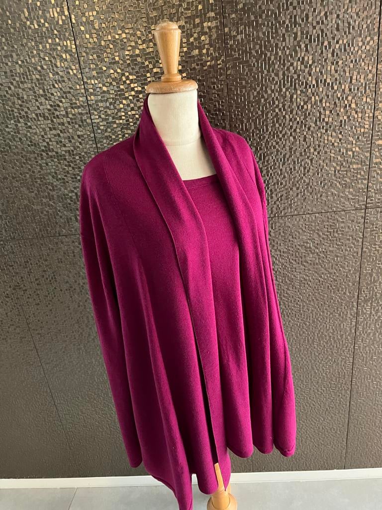 Peter Hahn Twinset Fuchsia Maat 44, Ophalen of Verzenden, Zo goed als nieuw, Maat 42/44 (L), Roze