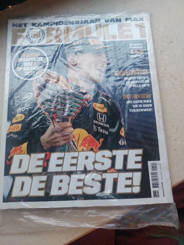 Formule 1 Magazine in de folie- Max Verstappen Kampioen!, Ophalen of Verzenden, Nieuw, Formule 1