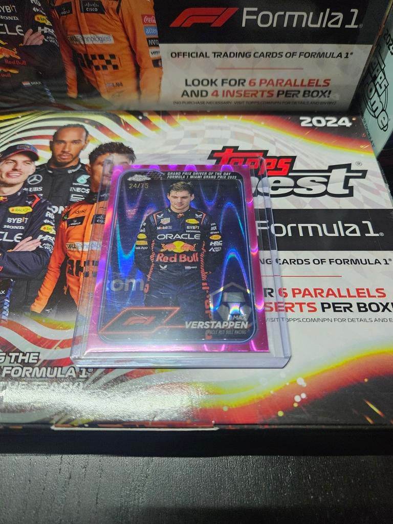 163 max verstappen pink /75 raywave topps chrome f1 2024, Ophalen of Verzenden, Nieuw, Plaatje