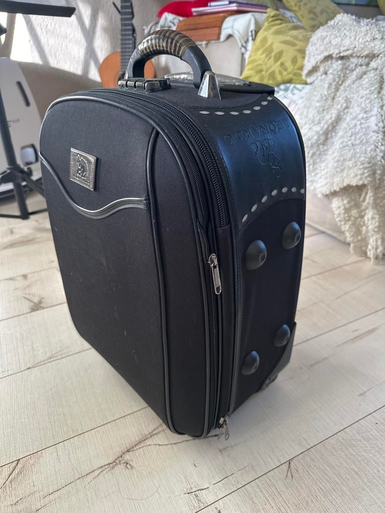 Leonardo Trolley / reiskoffer, Slot, Ophalen of Verzenden, Zo goed als nieuw, Minder dan 35 cm