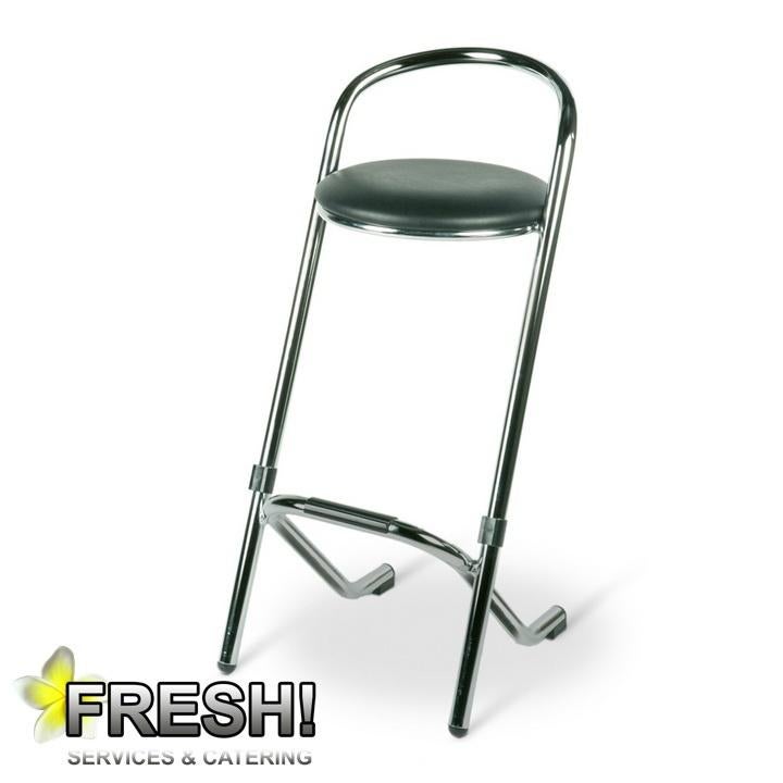 luxe chrome barkruk stoelen te huur bij Fresh!, Hobby en Vrije tijd, Feestartikelen | Verhuur, Zo goed als nieuw, Overige, Ophalen