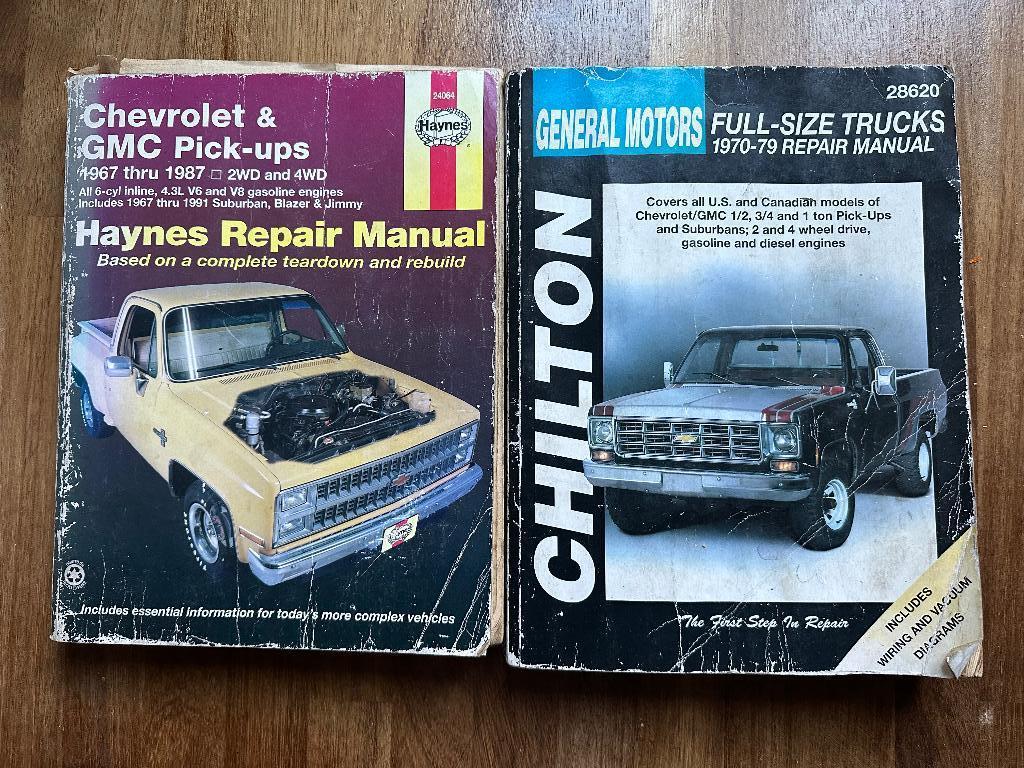 2xgebruikt werkplaatshandboek GMC/Chevrolet (Chilton/Haynes), Auto diversen, Handleidingen en Instructieboekjes, Ophalen of Verzenden