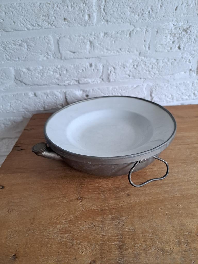 Antiek warmhoud bord, Ophalen of Verzenden