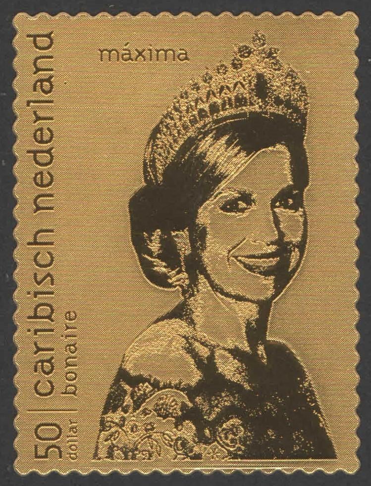 Caribisch Nederland 237 postfris Maxima in goud 2021, Ophalen of Verzenden, Postfris