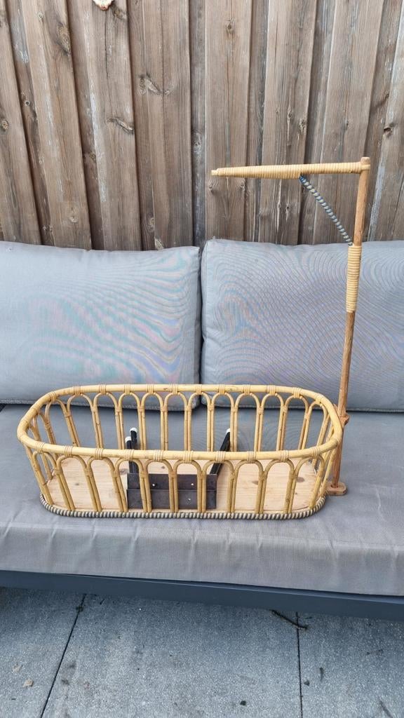 Vintage houten baby wiegje, Ophalen, Gebruikt, Wieg