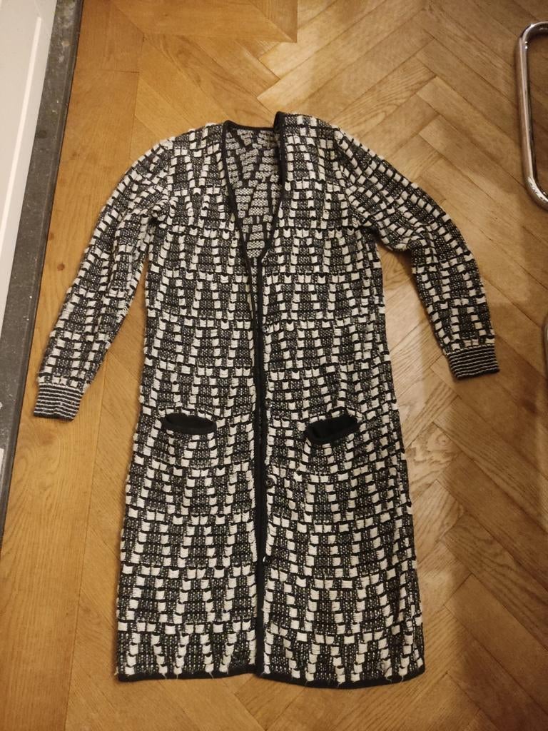 vest wol Numph maat M. zwart/ wit..lang model met drukknopen, Ophalen of Verzenden, Zo goed als nieuw, Maat 38/40 (M), Zwart