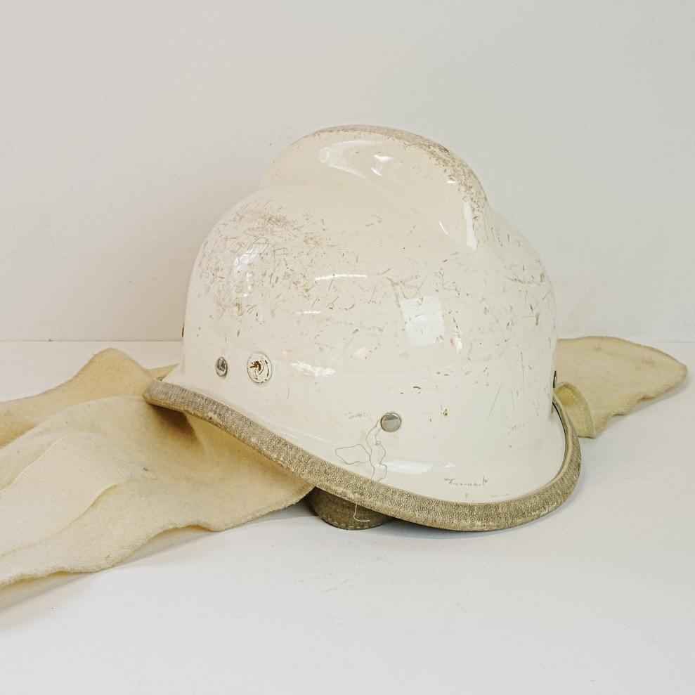 Vintage Nederlandse Brandweerhelm., Ophalen of Verzenden, Gebruikt, Gebruiksvoorwerp