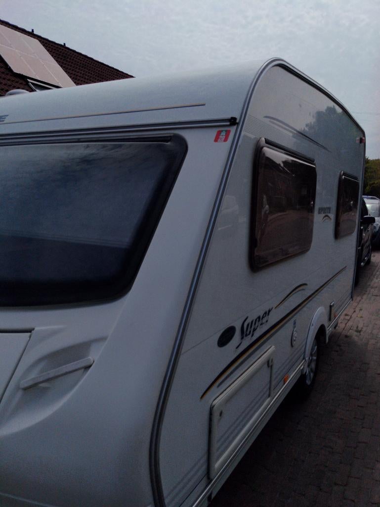 Mooie Caravan Sprite Super 410 D.2, Caravans en Kamperen, Luifel, 75 kg, Treinzit, Hefbed