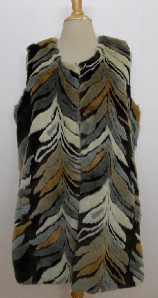 Apart faux fur kleurtjes vest/gilet van Rino & Pelle! L, Kleding | Dames, Truien en Vesten, Ophalen of Verzenden, Zo goed als nieuw