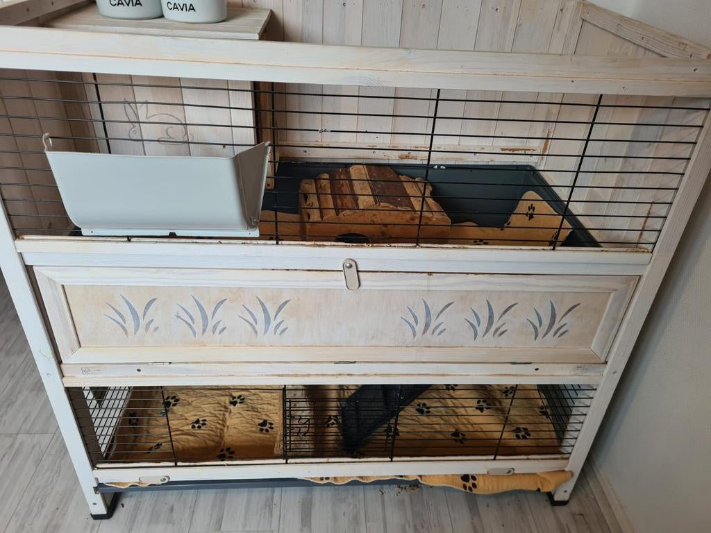 Zeer complete cavia of knaagdierenkooi, in goede staat, Dieren en Toebehoren, Kooi, 110 cm of meer, Cavia, Ophalen