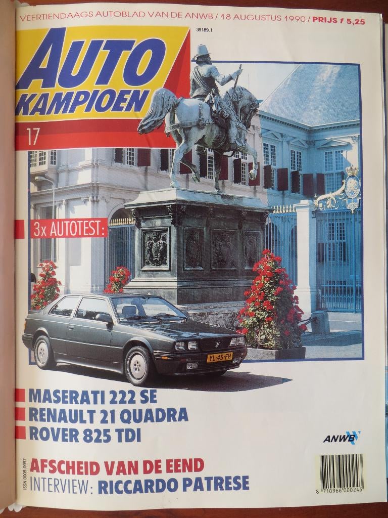 Autokampioen 17 1990 Maserati 222, Renault 21 2CV, SZ, Rover, Ophalen of Verzenden, Nieuw, Renault