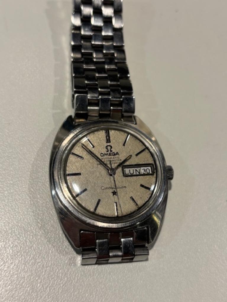 Omega Constellation C--shape day date 168.019, Sieraden, Tassen en Uiterlijk, Horloges | Heren, Gebruikt, Polshorloge, Omega, Staal