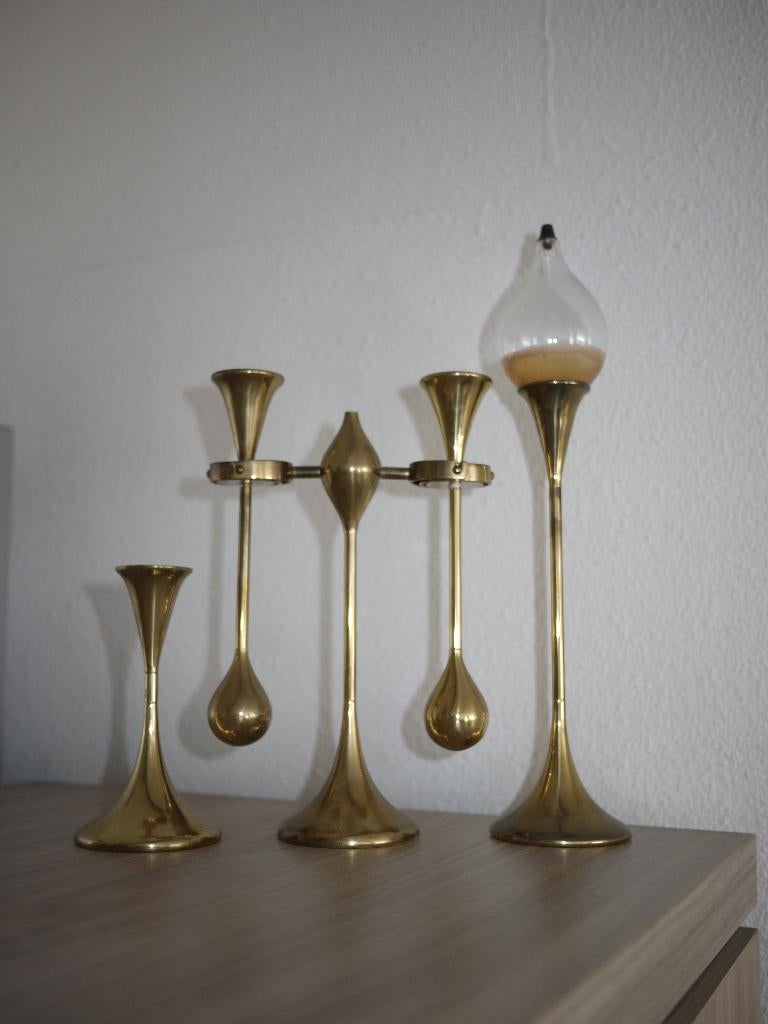 kandelaar design freddie andersen 2 stuks (derde verkocht), Huis en Inrichting, Woonaccessoires | Kandelaars en Kaarsen, Zo goed als nieuw