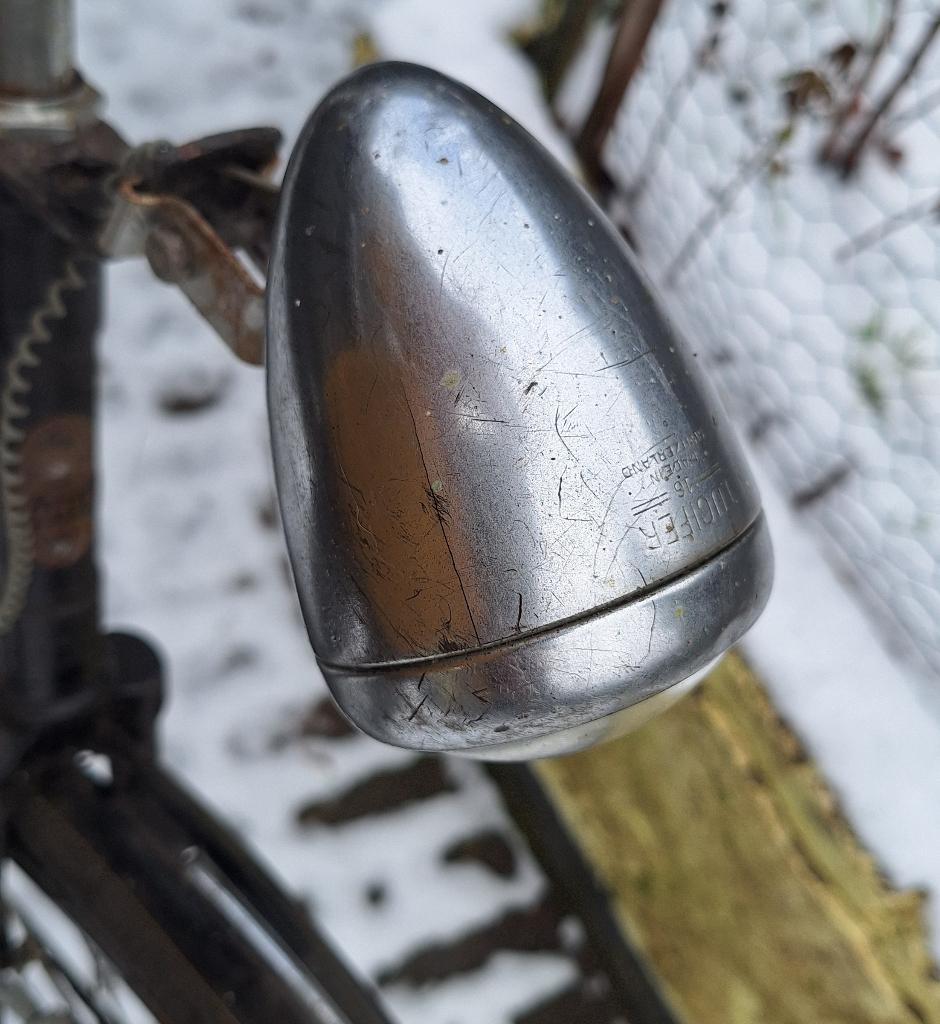 klassieke / antieke koplamp lucifer met dynamo, Ophalen of Verzenden, Gebruikt, Dynamo, Voorlicht