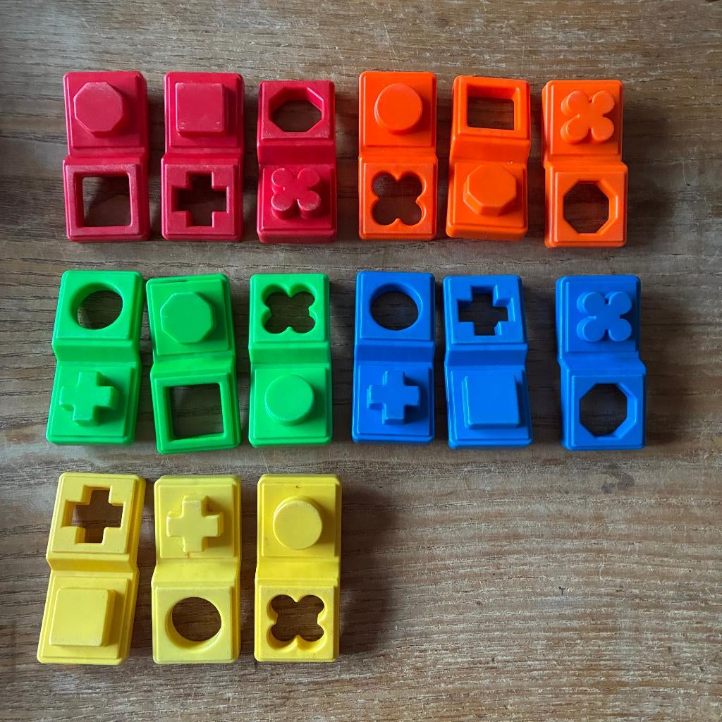 Vintage Fisher-Price domino vormendomino (2-5 jaar) 1989, Ophalen of Verzenden, Gebruikt