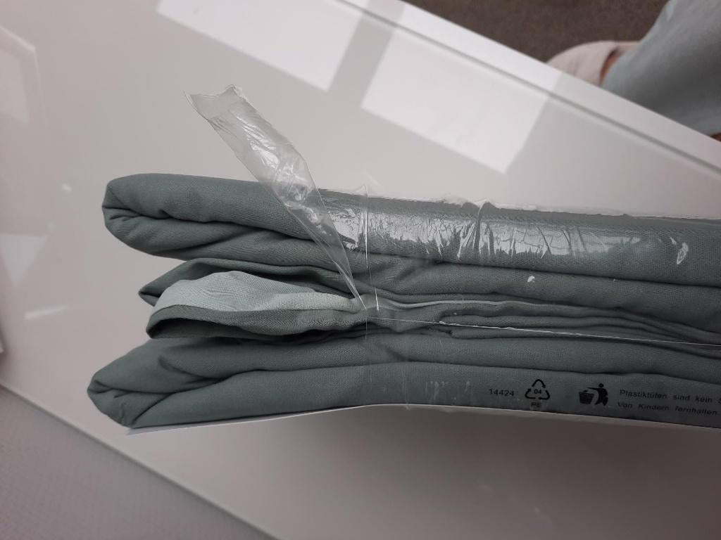 Optidee Opticotten Dekbedovertrek Olijfgroen/Berkengroen, Overige maten, Dekbedovertrek, Nieuw, Ophalen of Verzenden