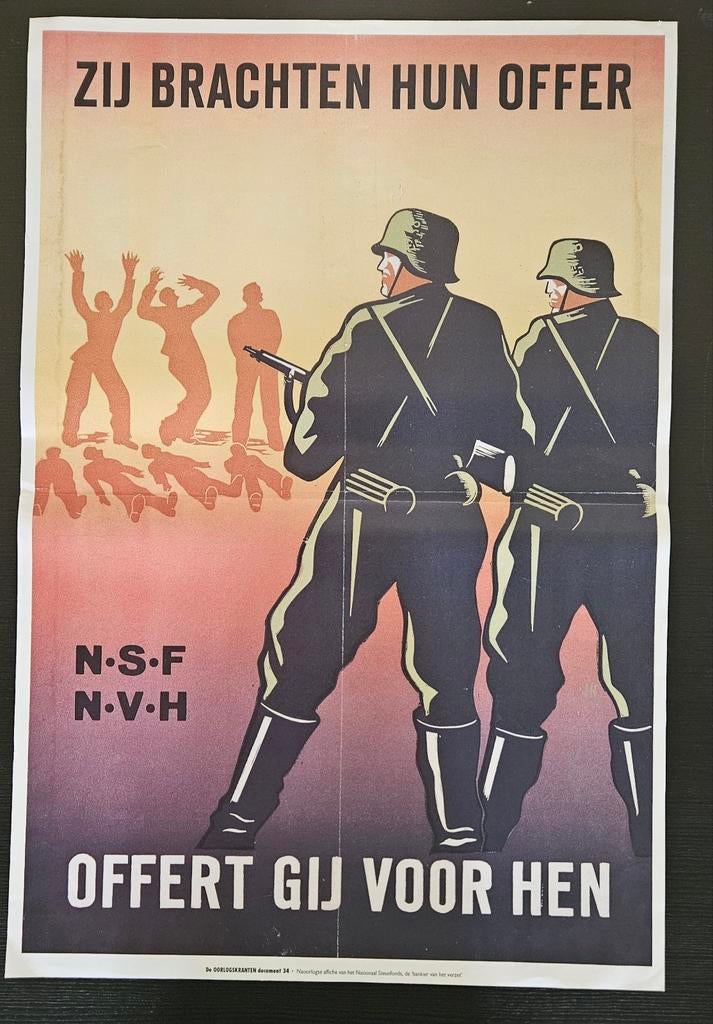 Oorlogskranten Posters - Historische Documenten, Verzamelen, Ophalen of Verzenden, Nederland, Foto of Poster